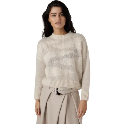 Alpaka Wollmischung Lurex Pullover , Damen, Größe: 3XS - PESERICO - Modalova