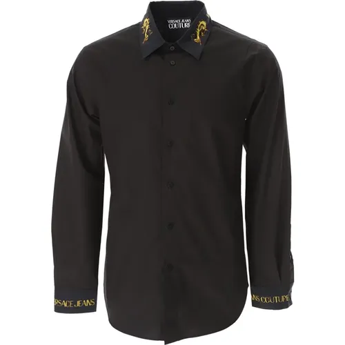 Baroque Collar Cuff Shirt , male, Sizes: S, 2XL, M, XL - Versace Jeans Couture - Modalova