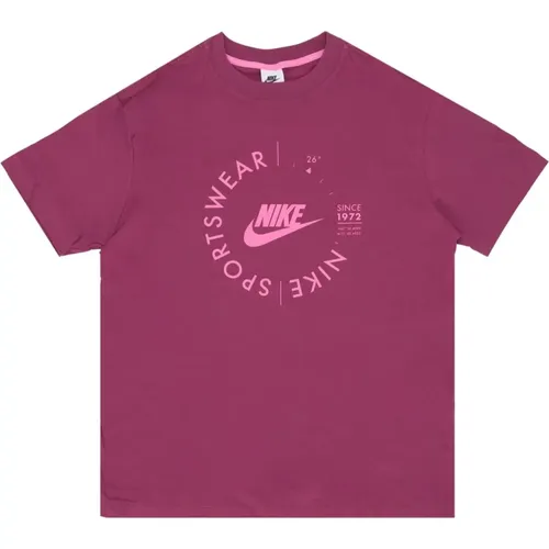 Rosewood Utility Tee Kurzarm T-shirt , Damen, Größe: XS - Nike - Modalova