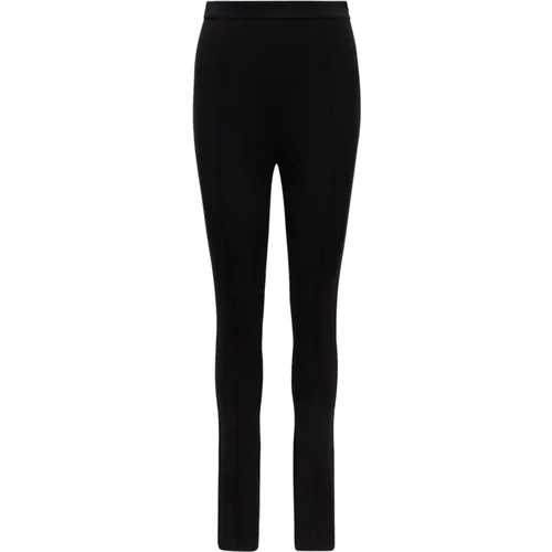 Schwarze High-Waist-Slim-Fit-Hose,Schwarze High-Waisted Slim Fit Hose - Moncler - Modalova