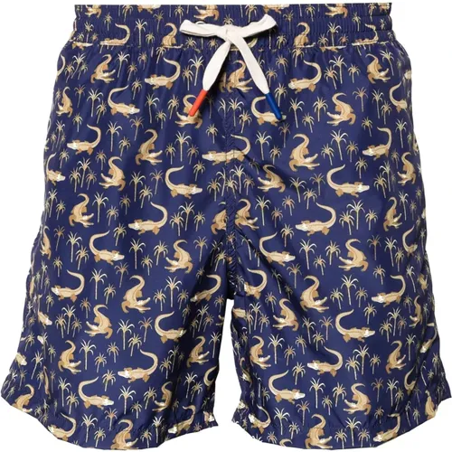 Print Swim Shorts , male, Sizes: M, XL, L, 2XL - Altea - Modalova