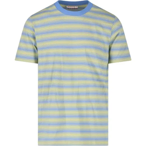 Stylisches Blau-Grünes T-Shirt für Männer , Herren, Größe: L - Marni - Modalova