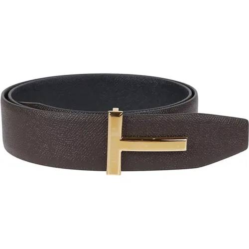Sophisticated T-Buckle Reversible Belt , male, Sizes: 110 CM - Tom Ford - Modalova