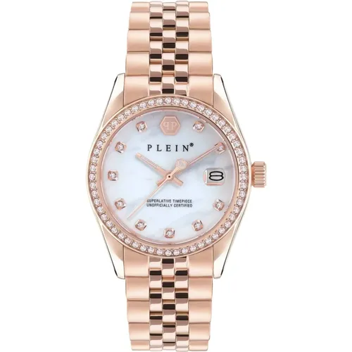 Rosegold Date Superlative Watch , male, Sizes: ONE SIZE - Philipp Plein - Modalova