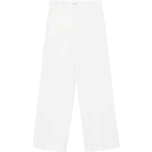 Cropped Trousers in Cream , female, Sizes: XS - P.a.r.o.s.h. - Modalova