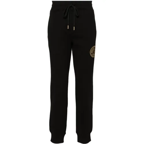 Schwarze Sweatpants für Männer , Herren, Größe: M - Versace Jeans Couture - Modalova