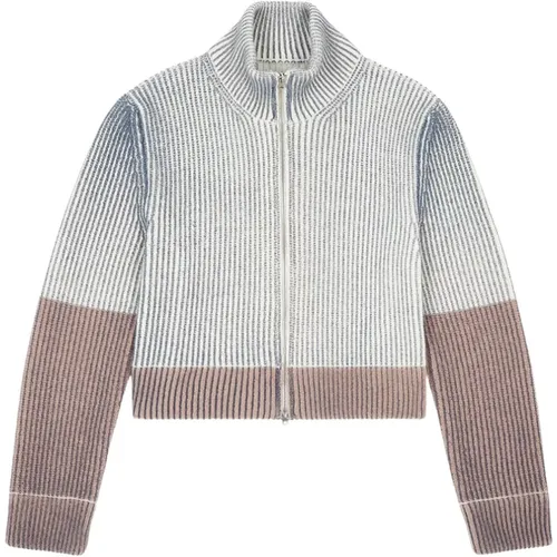 Hochgeschlossener Cardigan mit Reißverschluss - MM6 Maison Margiela - Modalova