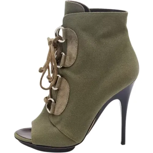 Pre-owned Canvas boots , female, Sizes: 4 UK - Giuseppe Zanotti Pre-owned - Modalova