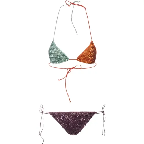 Sequin Microkini Swimsuit Set , female, Sizes: M, L, S - Oseree - Modalova