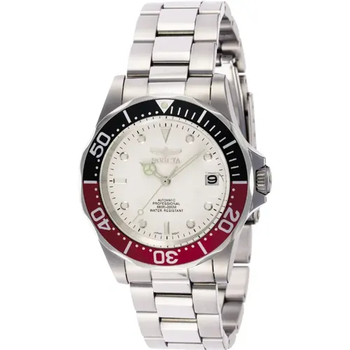 Pro Diver Automatik Uhr - Weißes Zifferblatt , Herren, Größe: ONE Size - Invicta Watches - Modalova
