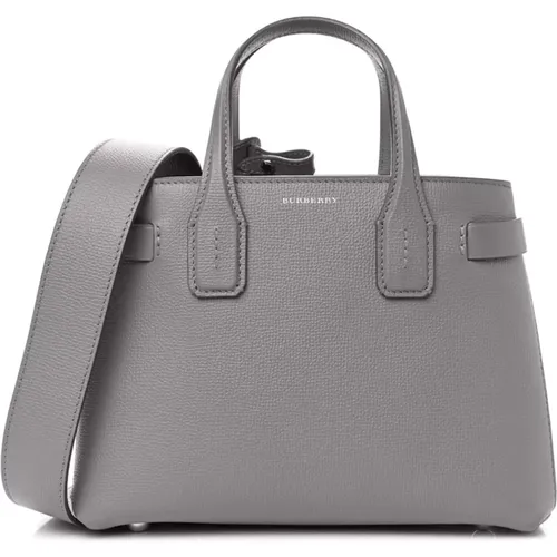 Leder Shopper Handtasche mit Reißverschluss - Burberry - Modalova