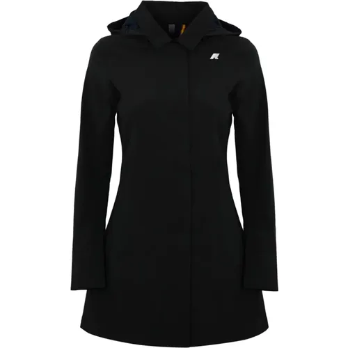 Wasserdichter Trenchcoat mit abnehmbarer Kapuze , Damen, Größe: XS - K-way - Modalova