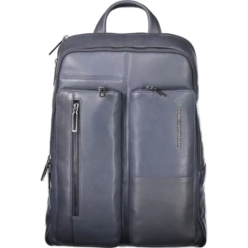 Blauer Leder Rucksack Piquadro - Piquadro - Modalova