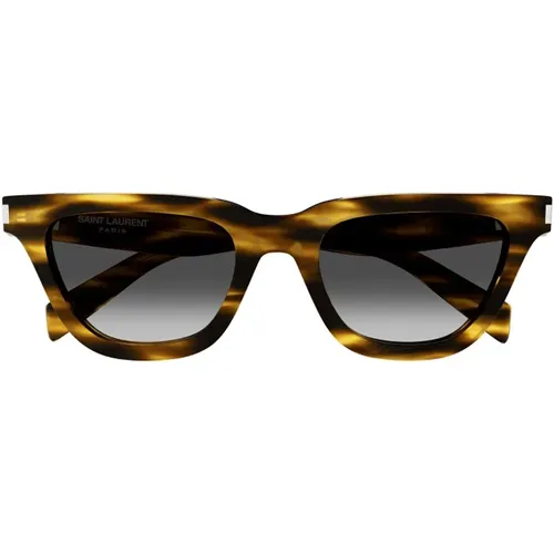 Braune Sonnenbrille für Frauen - Saint Laurent - Modalova