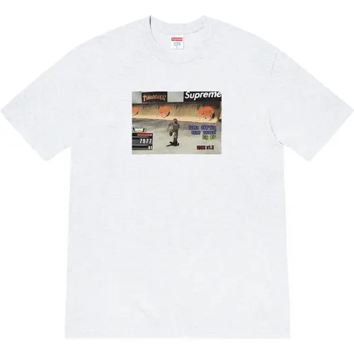 Exclusive Thrasher Game Tee in Ash Grey , male, Sizes: L, M - Supreme - Modalova