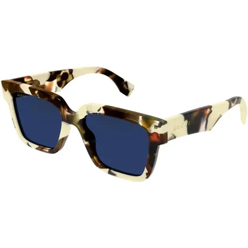 Blue Havana Sunglasses Gg1626S , male, Sizes: 54 MM - Gucci - Modalova