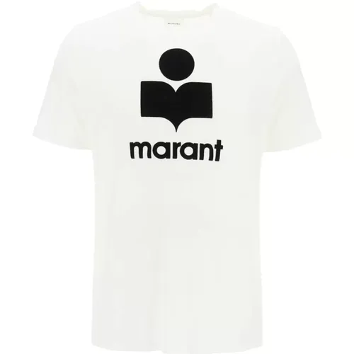 Logo Leinen T-Shirt , Herren, Größe: M - Isabel marant - Modalova