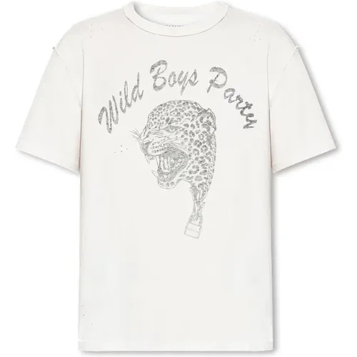 Wild Boys Umgekehrtes Druck T-Shirt , Herren, Größe: L - AllSaints - Modalova