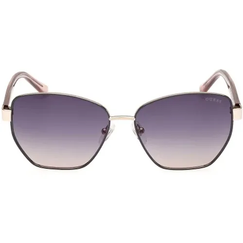 Metall Sonnenbrille für Frauen , Damen, Größe: 56 MM - Guess - Modalova