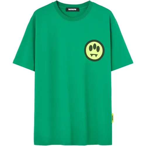 Grünes Logo T-Shirt , Herren, Größe: S - Barrow - Modalova