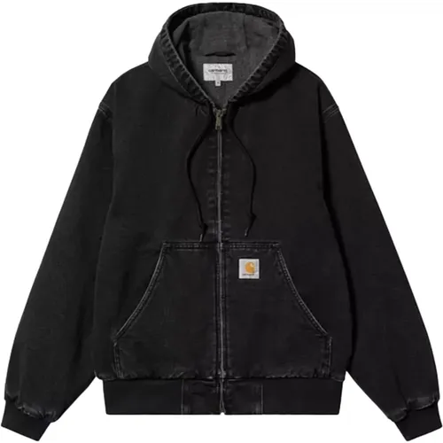 OG Aktive Jacke Schwarz Stone Washed , Herren, Größe: L - Carhartt WIP - Modalova