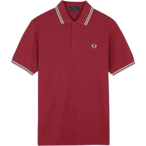 Klassisches Bordeaux Polo Shirt , Herren, Größe: M - Fred Perry - Modalova