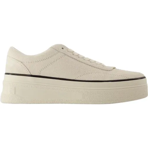 Weiße Leder Low Top Sneakers - Jil Sander - Modalova