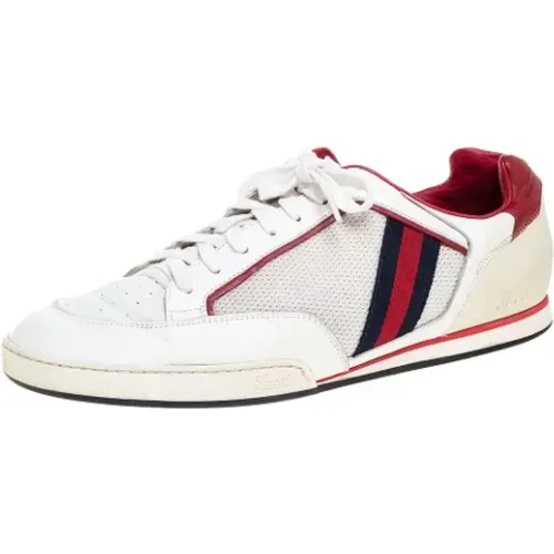 Pre-owned Leather sneakers , female, Sizes: 12 UK - Gucci Vintage - Modalova