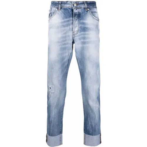 Denim Gerades Jeans mit Aufgerolltem Saum , Herren, Größe: W29 - John Richmond - Modalova