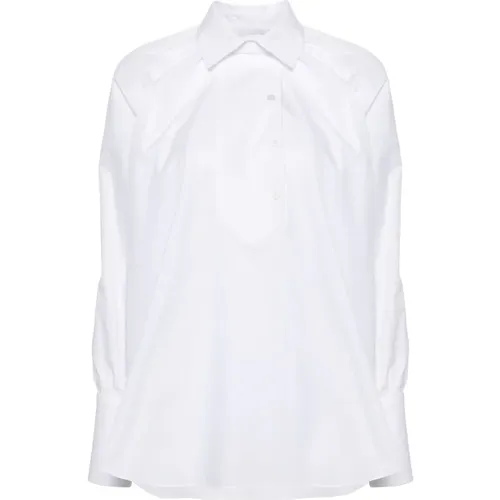 Cotton Poplin Shirt with Decorative Stitching , female, Sizes: S, XS - Patou - Modalova