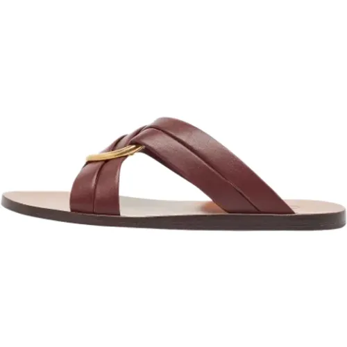 Pre-owned Leather sandals , female, Sizes: 3 UK - Chloé Pre-owned - Modalova