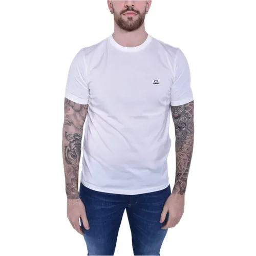 Logo Jersey T-shirt Ss24 Weiß , Herren, Größe: XL - C.P. Company - Modalova