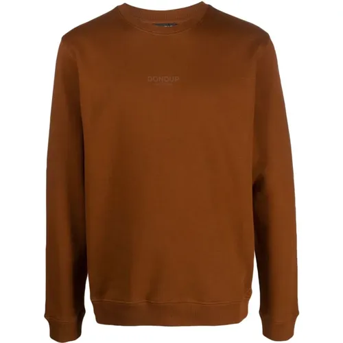 Orange Crewneck Sweater , male, Sizes: M - Dondup - Modalova