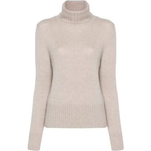 Ribbed Knit Roll Neck Sweater , female, Sizes: L - allude - Modalova