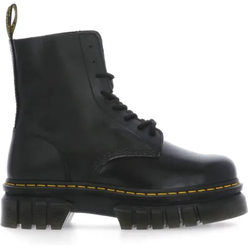 Schwarze Lederstiefel mit Plateausohle für Damen , Damen, Größe: 39 EU - Dr. Martens - Modalova