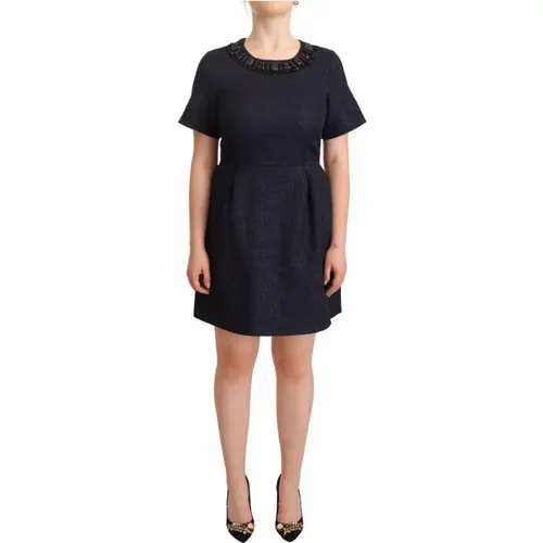 Embellished Short Sleeves Mini A-line Dress , female, Sizes: L - L'Autre Chose - Modalova