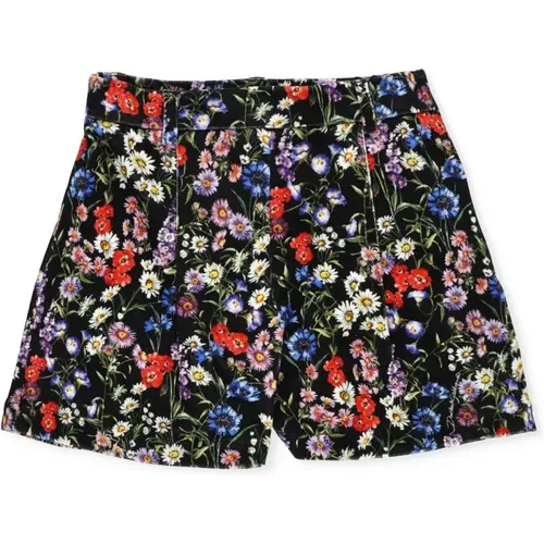 Blumenmuster Baumwollmädchen Shorts - Dolce & Gabbana - Modalova