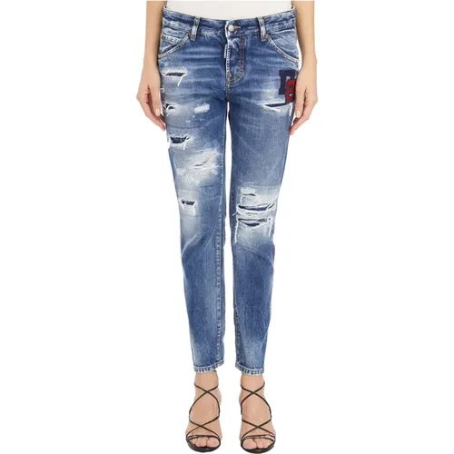 Cool Girl Slim-Fit Denim Jeans , Damen, Größe: S - Dsquared2 - Modalova