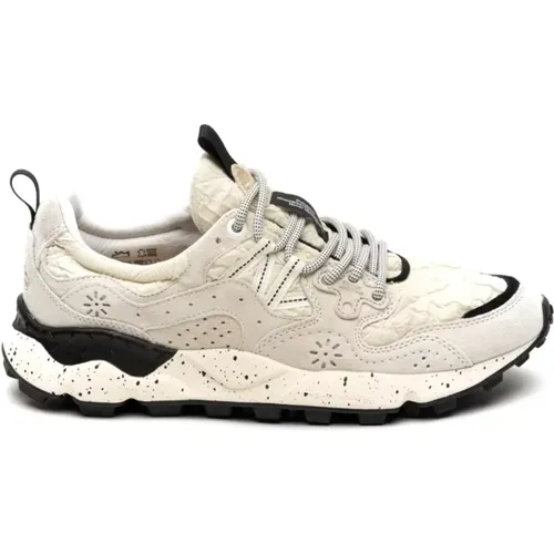 Yamano White Sneakers , female, Sizes: 10 UK, 9 UK, 12 UK, 8 UK, 11 UK, 7 UK - Flower Mountain - Modalova