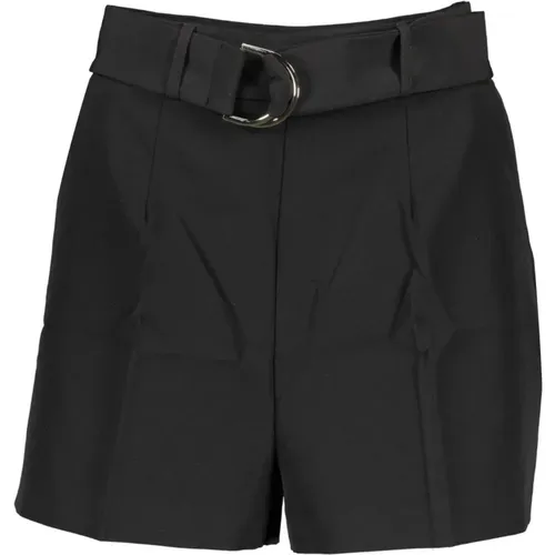 Schwarze Damen-Shorts mit seitlichem Reißverschluss , Damen, Größe: XS - Guess - Modalova