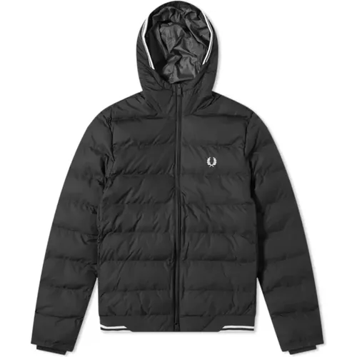 Insulated Hooded Jacket with Zipper , male, Sizes: S, XL, 2XL - Fred Perry - Modalova