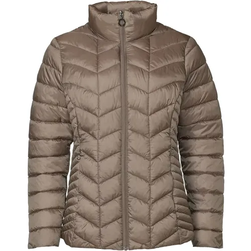 Luxury Down Jacket Gunda Taupe , female, Sizes: 2XL, 3XL, L, 4XL, 6XL, XL, 5XL - Danwear - Modalova