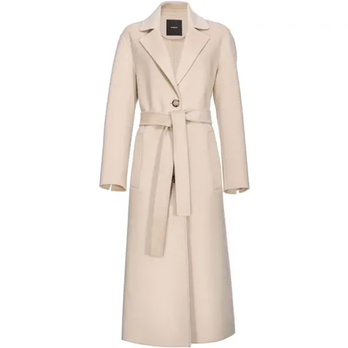 Wool Coat with Notched Lapels , female, Sizes: XS, M, S, 2XS - pinko - Modalova