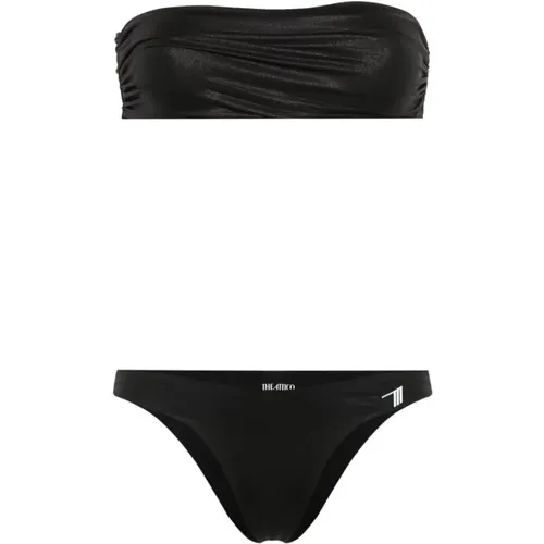 Schwarzes Bandeau Beachwear Set , Damen, Größe: XS - The Attico - Modalova