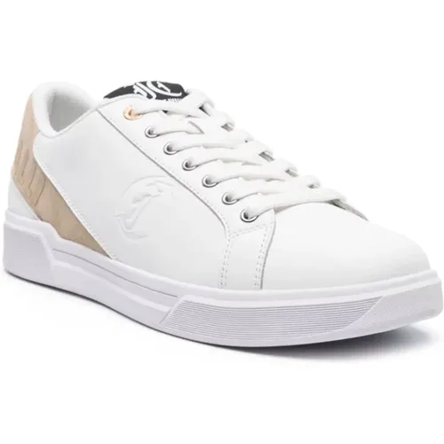 Weiße Ledersneakers , Herren, Größe: 45 EU - Just Cavalli - Modalova