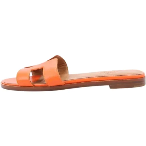 Pre-owned Leather sandals , female, Sizes: 5 UK - Hermès Vintage - Modalova