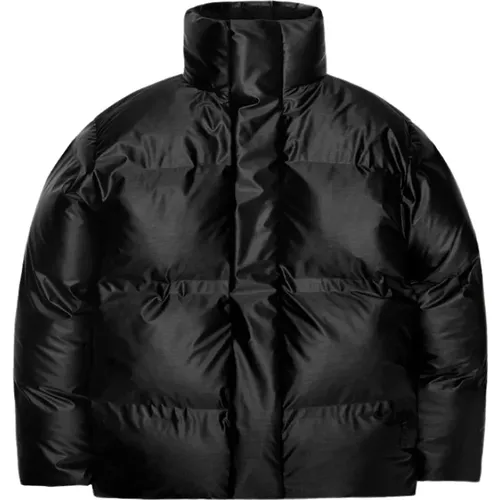 Insulated Hooded Bator Down Jacket , female, Sizes: S, M - Rains - Modalova