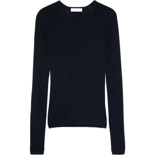 Navy Merino Wool Sweater , Damen, Größe: S - majestic filatures - Modalova