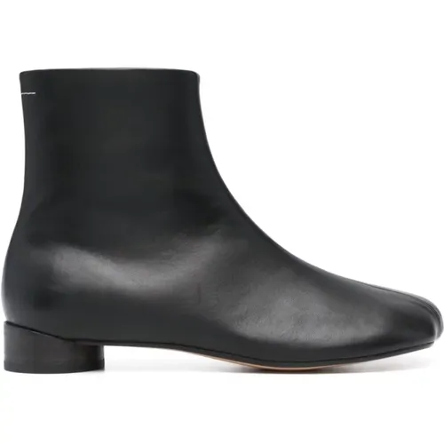 Leather Ankle Boots - 30mm Heel , male, Sizes: 7 1/2 UK - MM6 Maison Margiela - Modalova