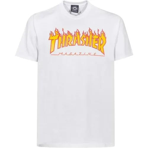 Flame T-shirt , Herren, Größe: S - Thrasher - Modalova